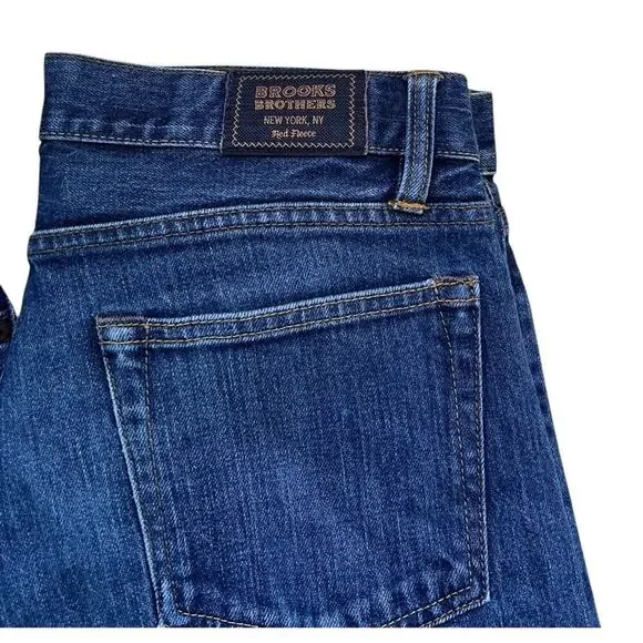 Brooks Brothers Red Fleece Jeans Four 901 Slim Straight 116 Slim Fit 32X32 - Picture 4 of 6